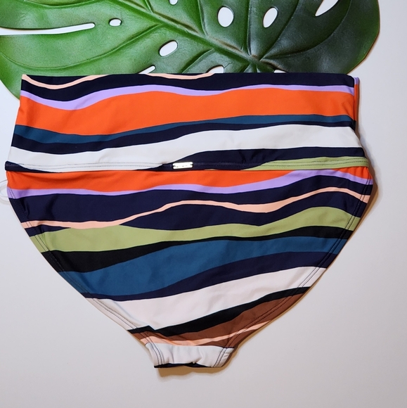 Anne Cole Mid-rise Striped Bikini Bottom - Picture 3 of 8